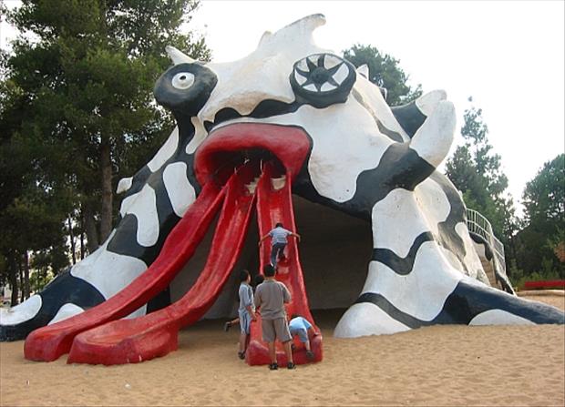 Playgrounds that terrify your kids | Damn Straight Sarcasm Served Daily / Need Not Apply